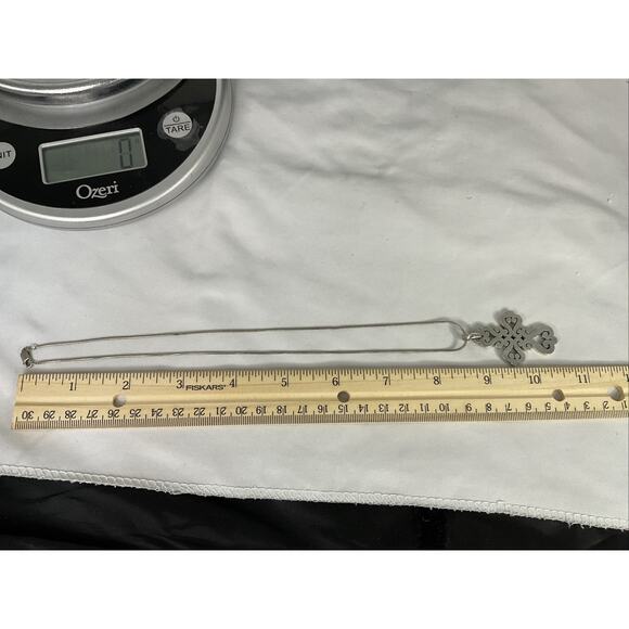 RETIRED JAMES AVERY STERLING SILVER SPANISH MISSION CROSS & CHAIN BOX - Picture 6 of 6